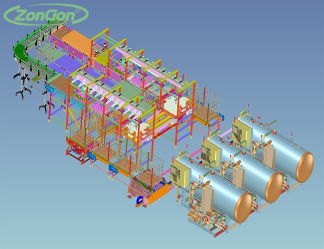 全自動(dòng)裝卸籠殺菌設(shè)備