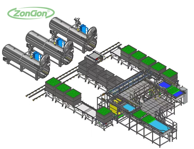 全自動馬口鐵罐頭裝籠卸籠機(jī)